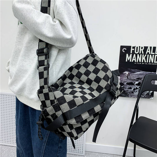 CASUAL PLAID SHOULDER CROSSBODY BAG_CWAB1606
