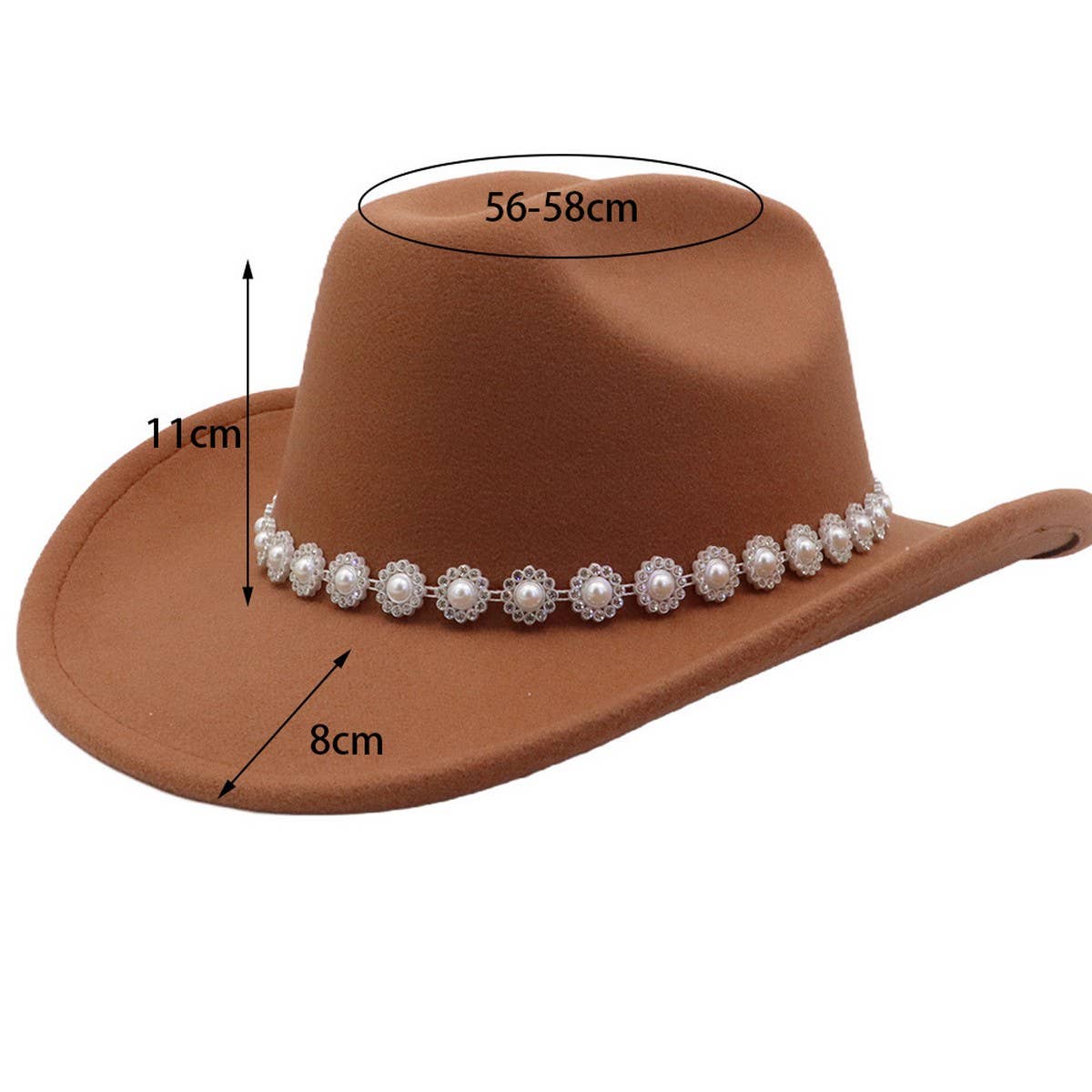 Men & Women Ethnic Wool Cowboy Fedora Jazz Hat_CWAH04454