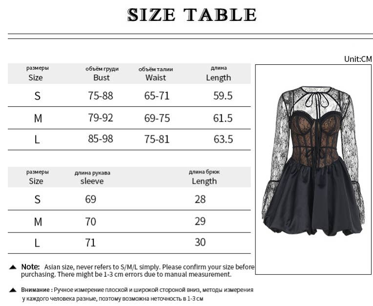 CWDSD6715_LONG SLEEVE LACE TIE A-LINE DRESS