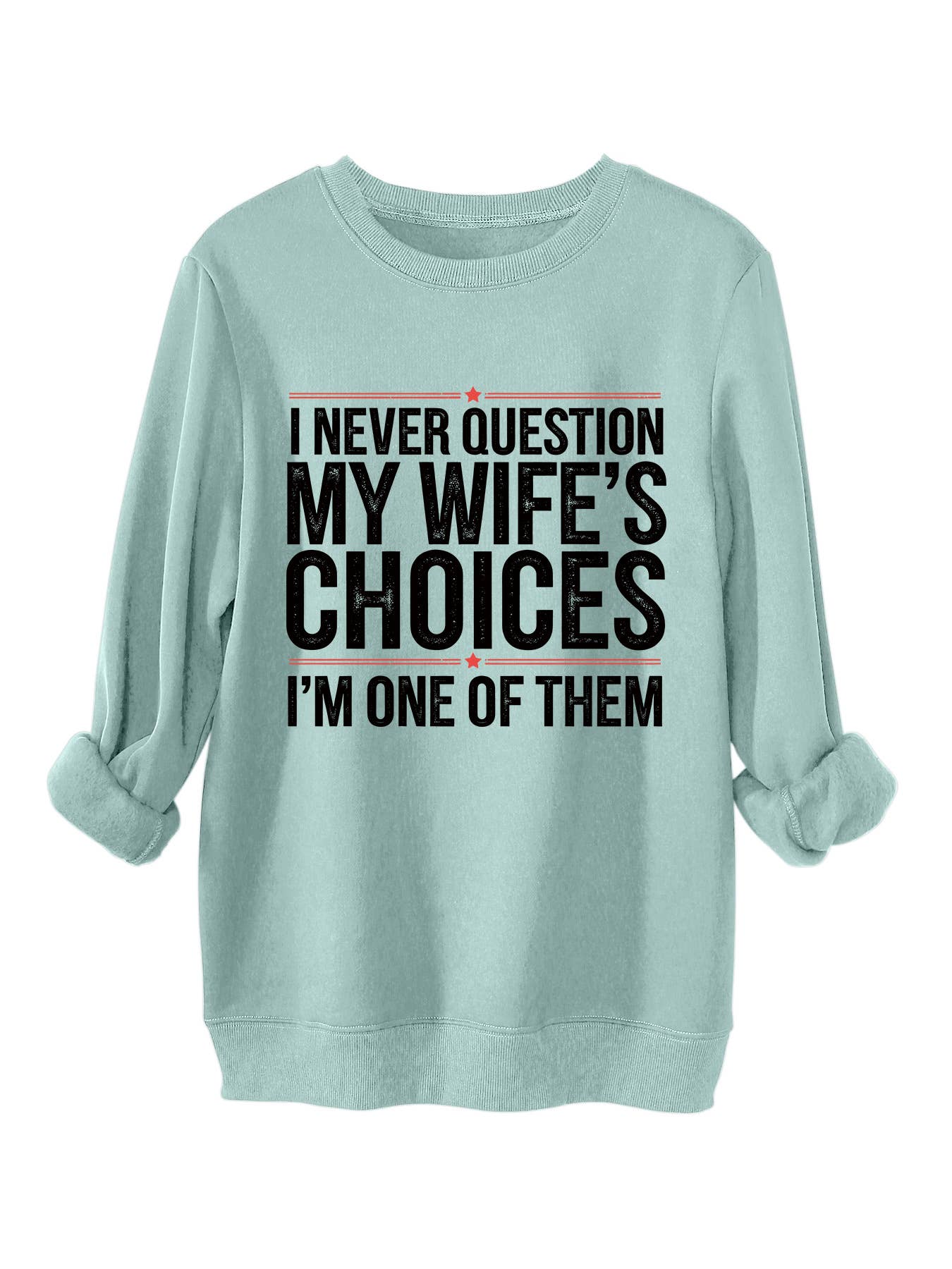 i never question printed thickened sweatshirt