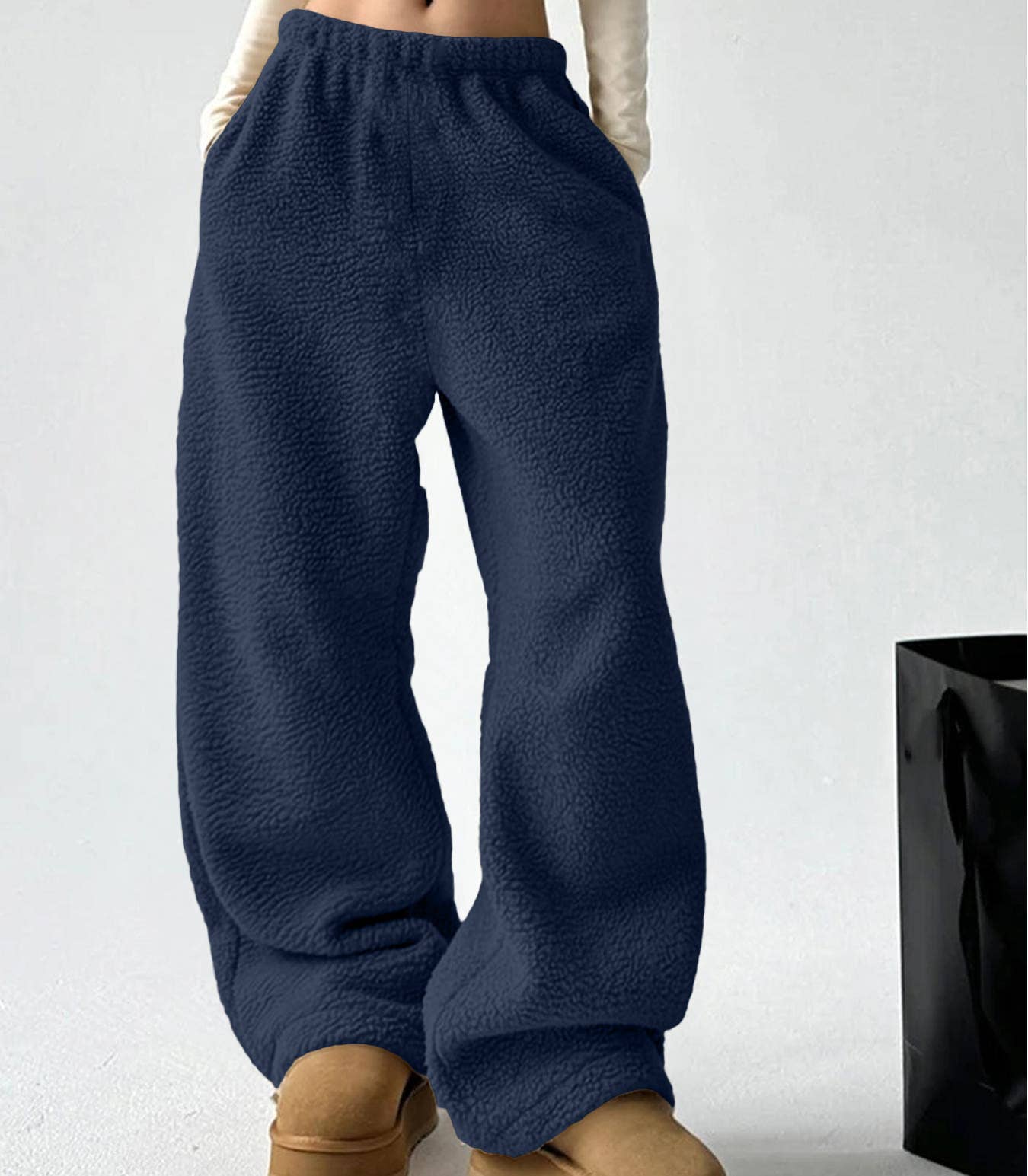 Simple,comfortable casual solid-color long pants
