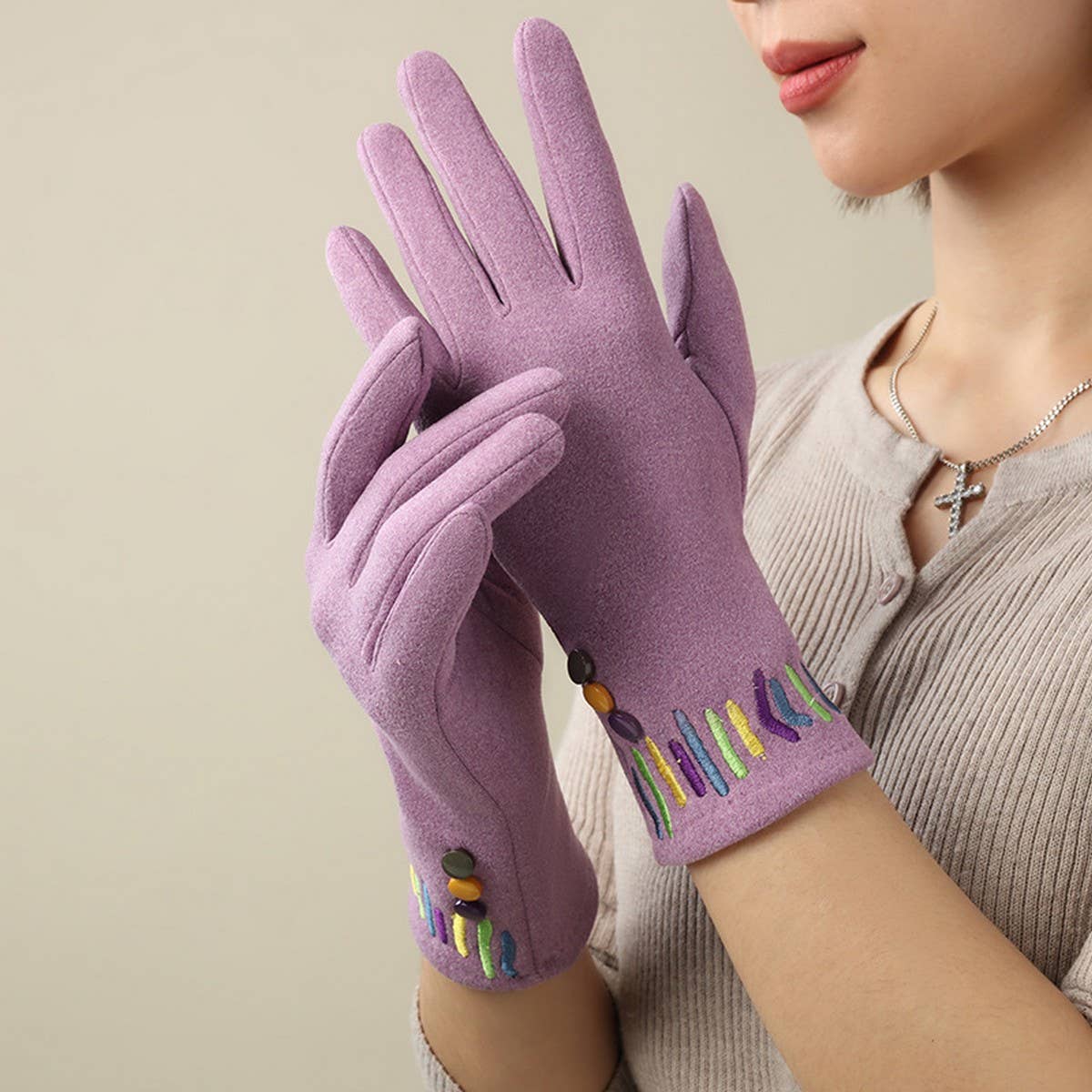SIMPLE AND STYLISH BREATHABLE TOUCH SCREEN GLOVES