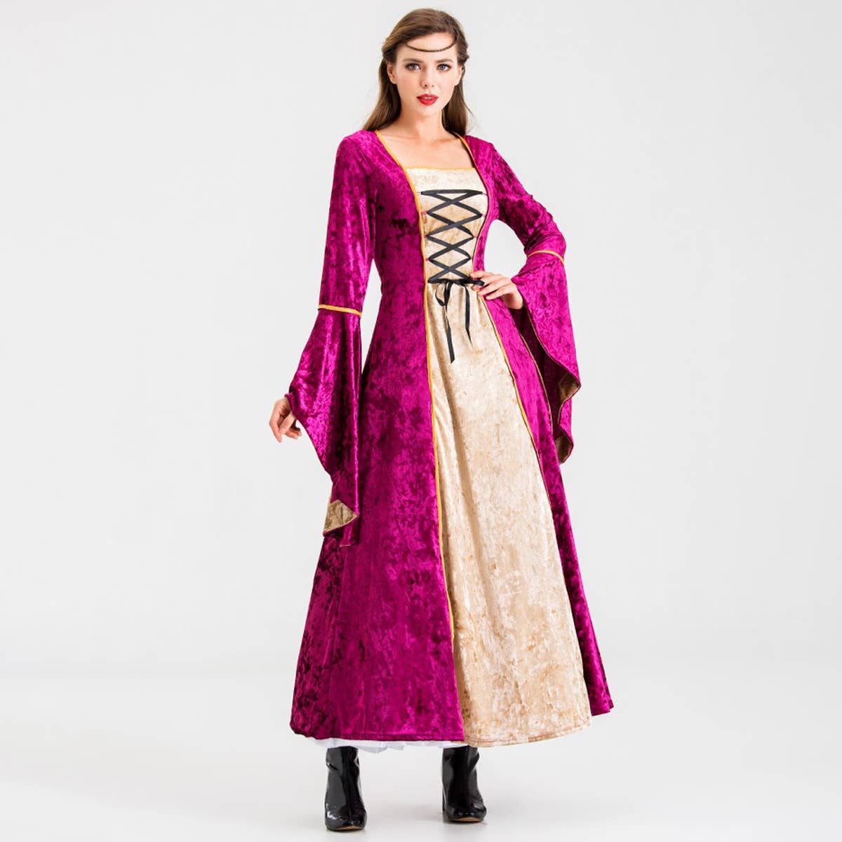 HALLOWEEN RETRO PALACE QUEEN PRINCESS LONG DRESS
