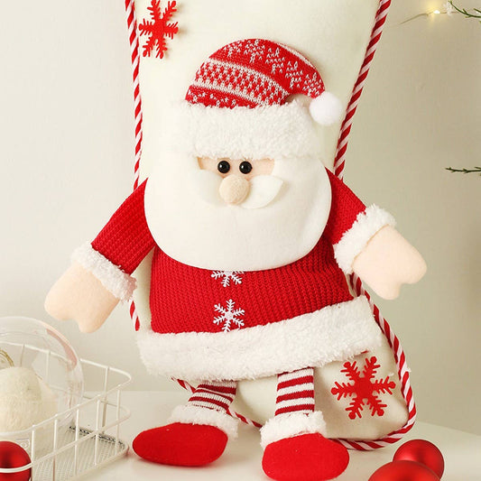 Large Santa & Snowman Stocking Gift Bag_CWAJE05374