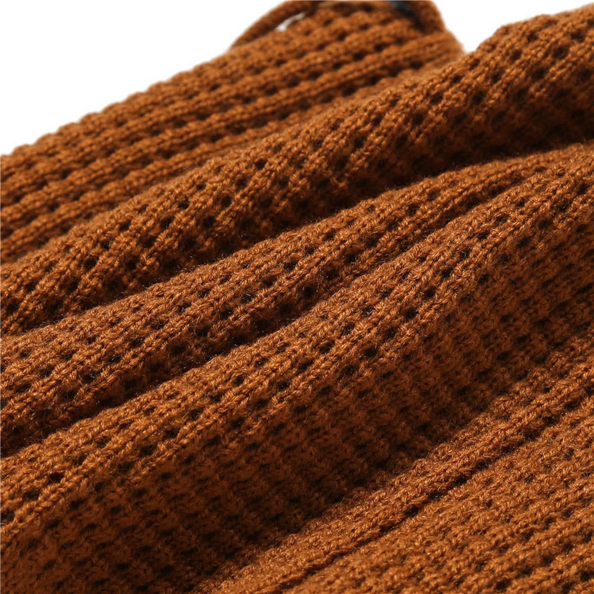 SOLID COLOR WARM VERTICAL STRIPED KNITTED SCARF_CWASC1038