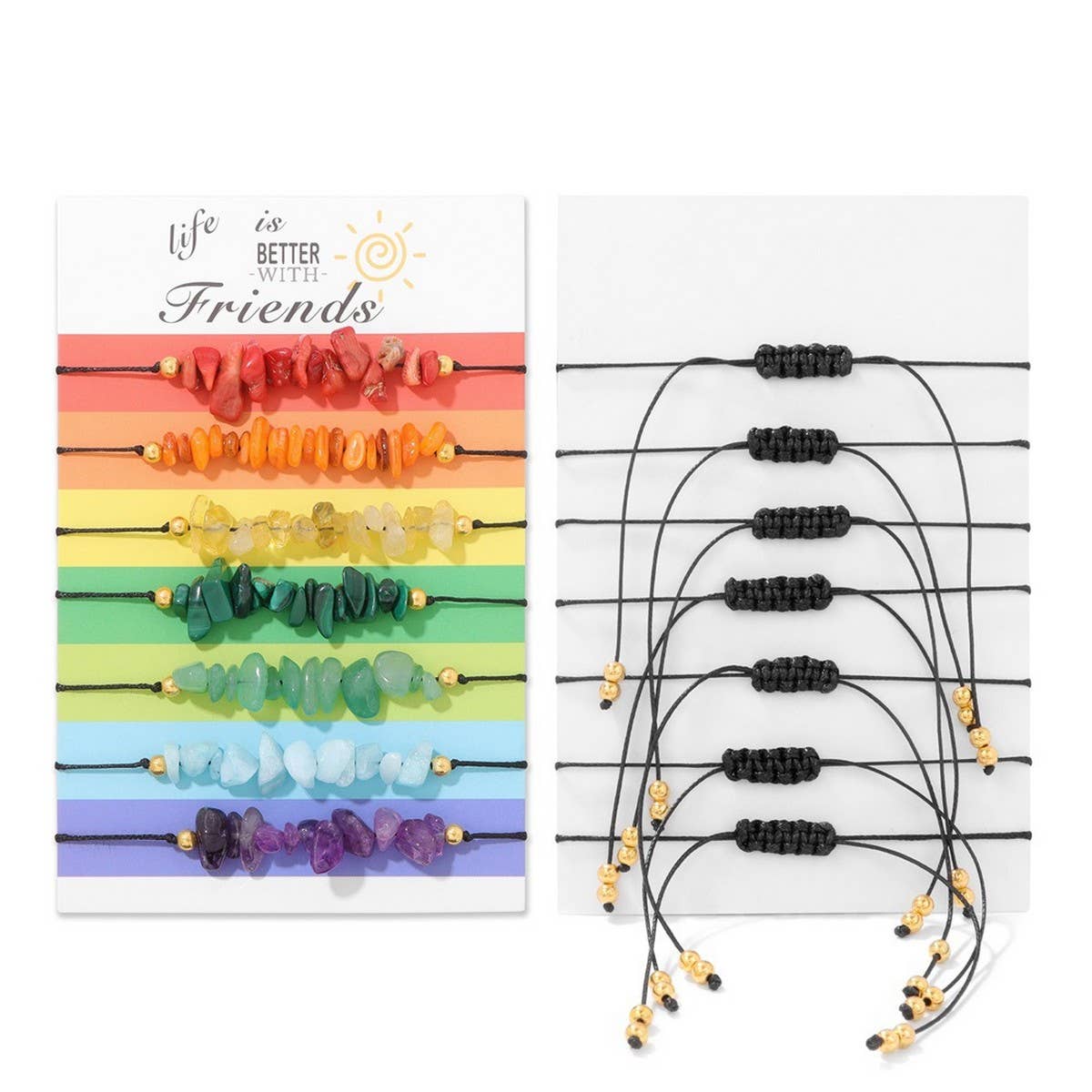 IRREGULAR GRADIENT COLOR CARD SIMPLE BRACELET