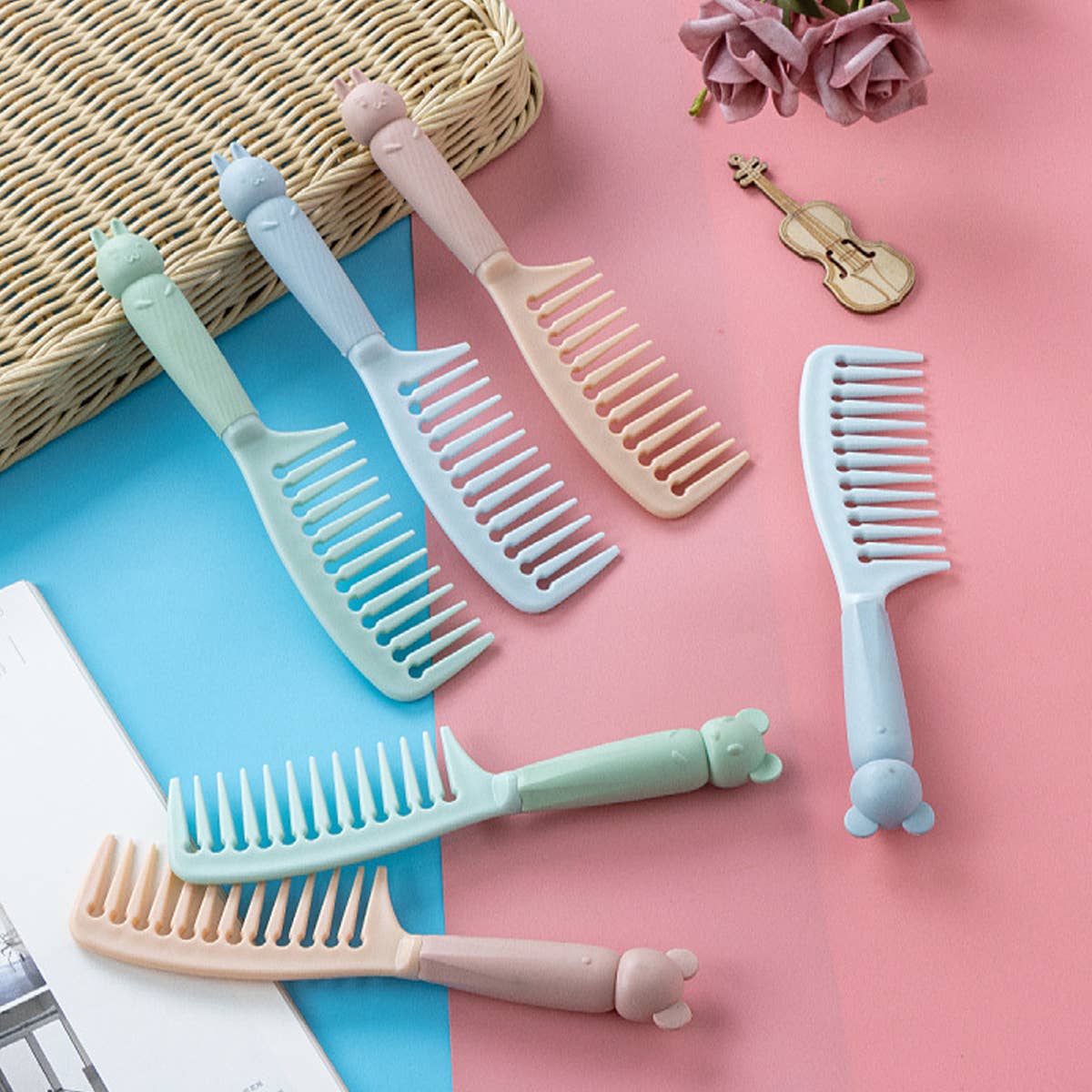 FASHIONABLE LARGE-TOOTH MASSAGE COMB