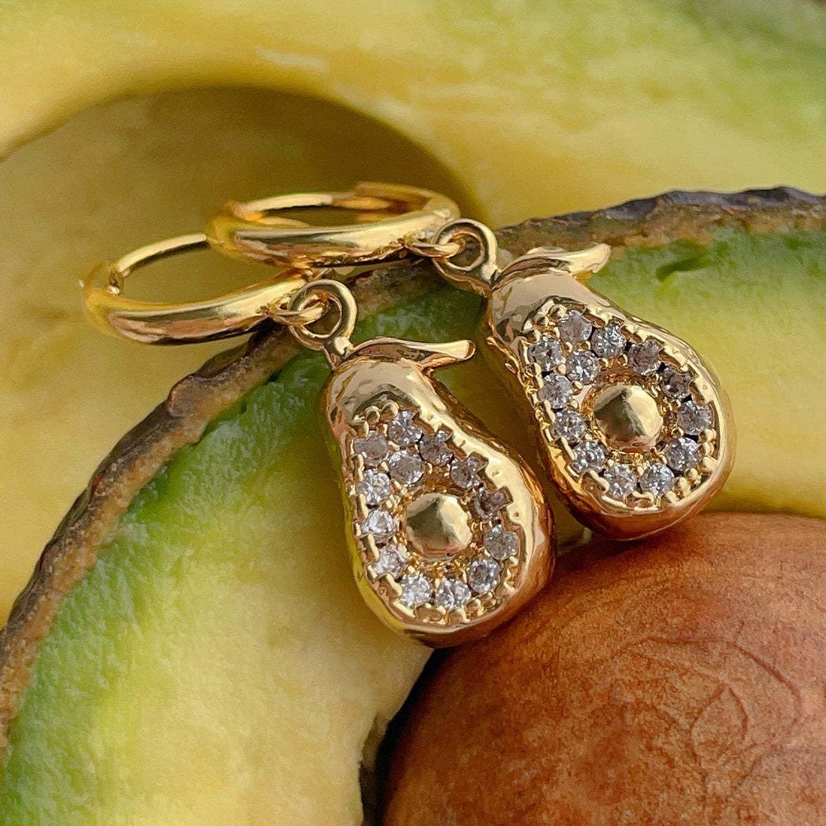 High-end Fashion Fruit Series Gold Earrings
