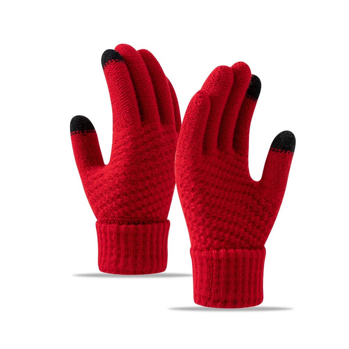 CWAG00551_WOMEN WINTER CUTE KNIT TOUCHSCREEN GLOVES