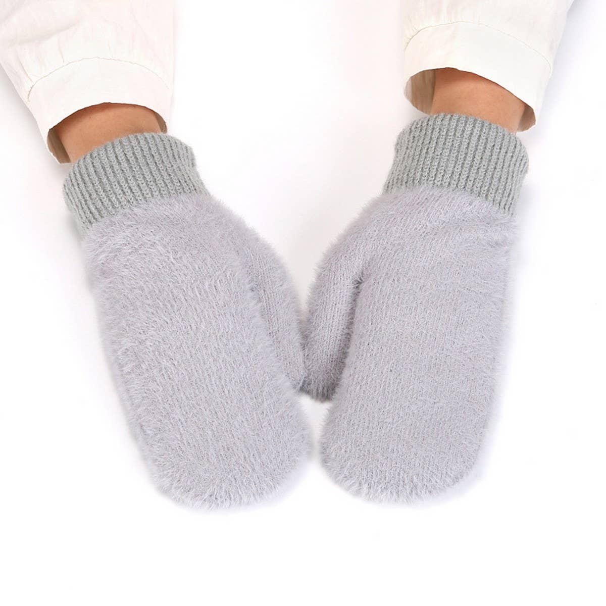 WINTER PLUS VELVET THICK WOOL KNITTED GLOVES_CWAG0255
