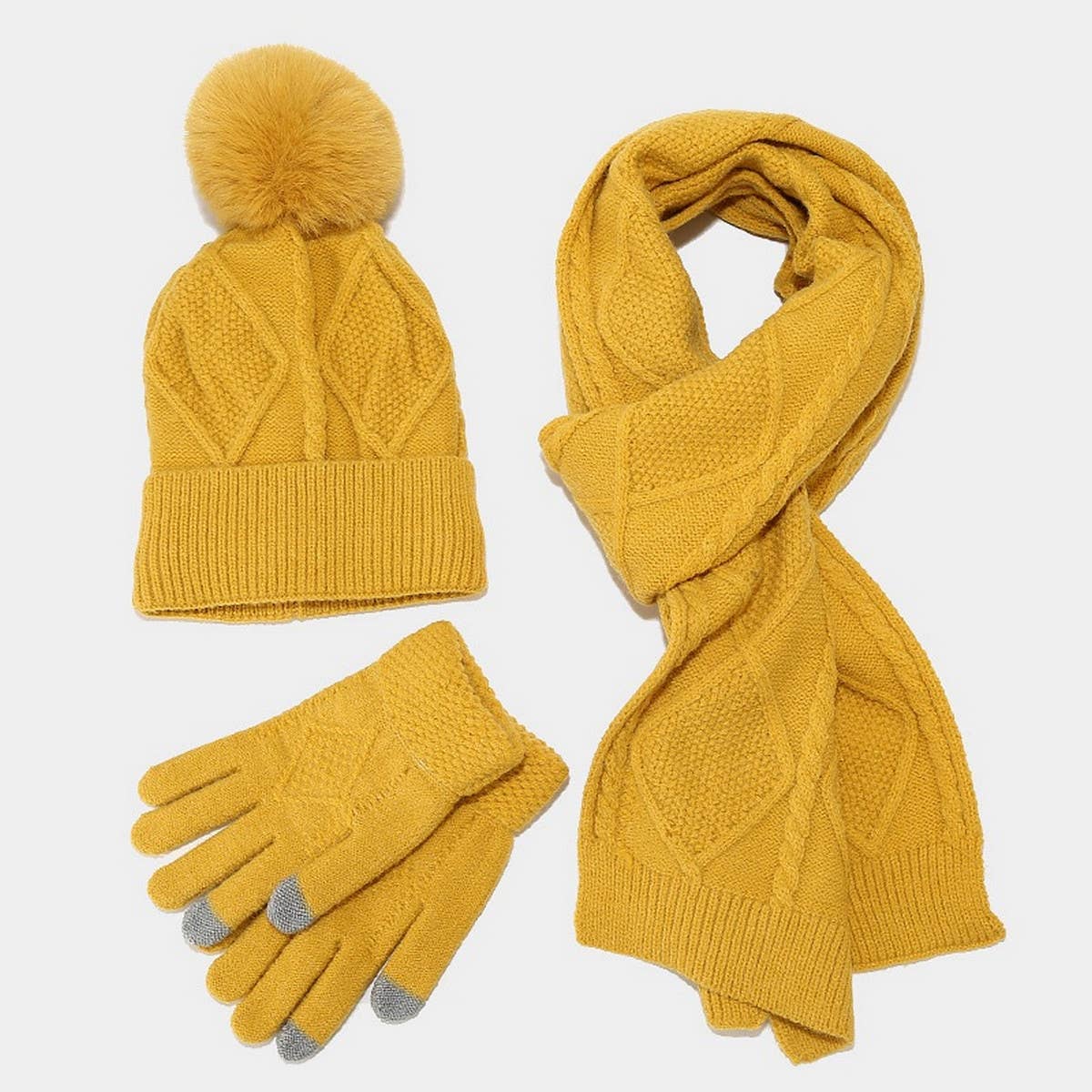 2024 NEW HAT SCARF GLOVES THREE-PIECE SET_CWAH1579