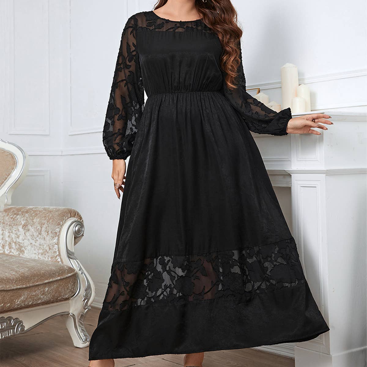 High-End Lace Dress with Sleeves ? Fall Style