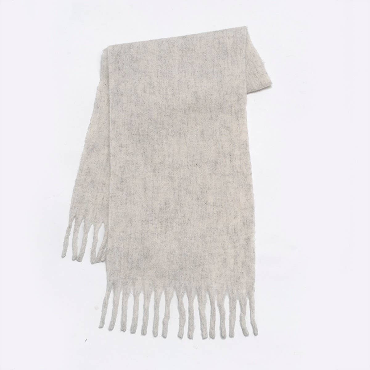 Gradient Loop Yarn Tassel Scarf for Winter