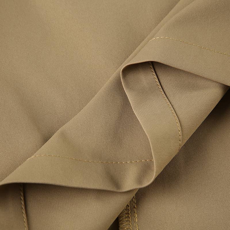 STAND COLLAR BUCKLE CARDIGAN LOOSE CASUAL COAT