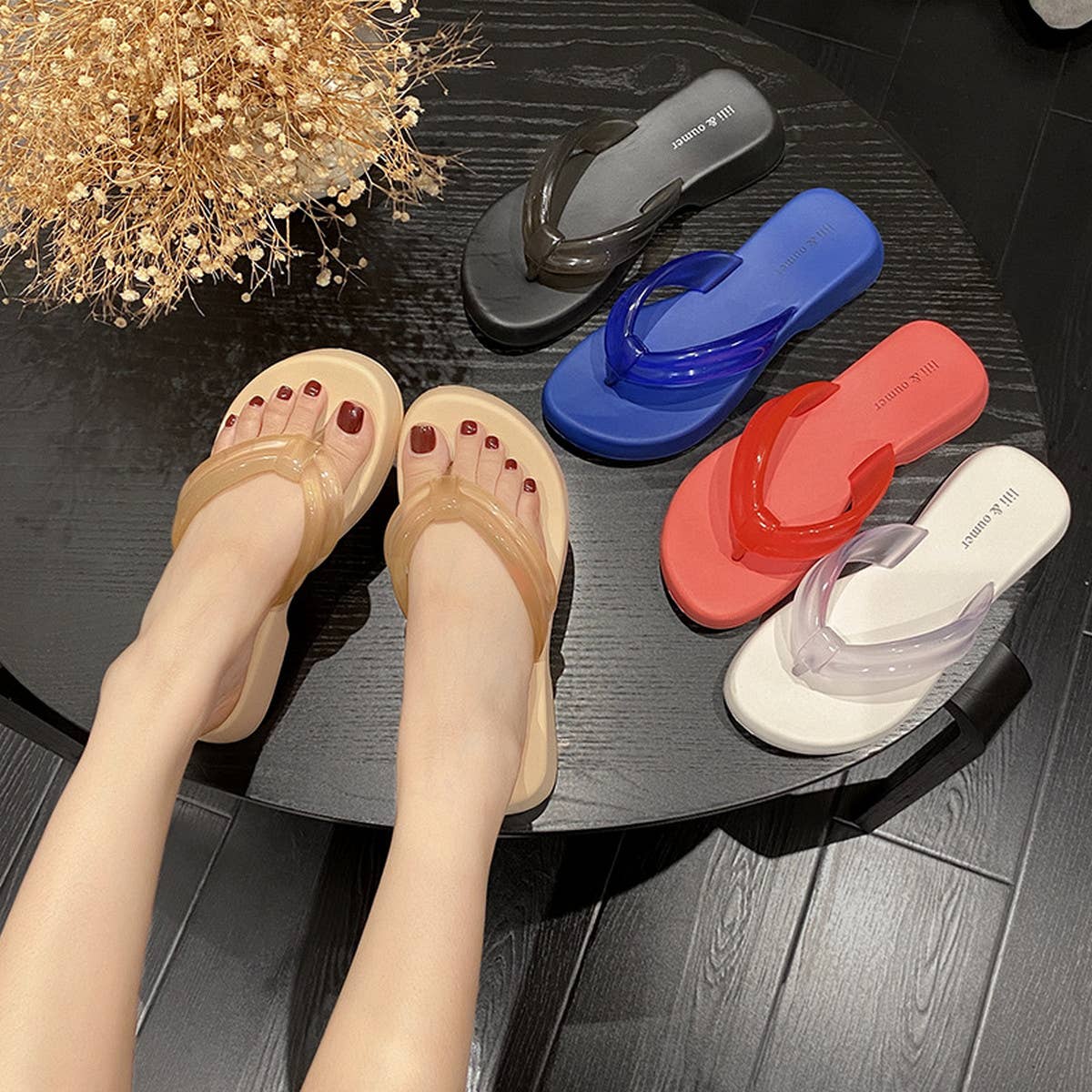 CASUAL FLIP-FLOPS THICK-SOLED SOFT-SOLED SANDALS_CWSHS0694
