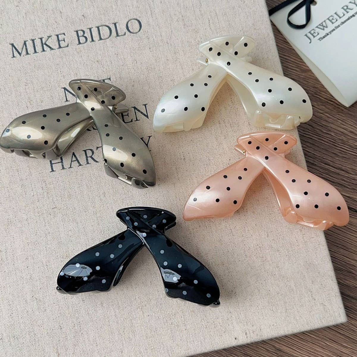 FRENCH POLKA DOT NEW HIGH-END HAIR CLIP