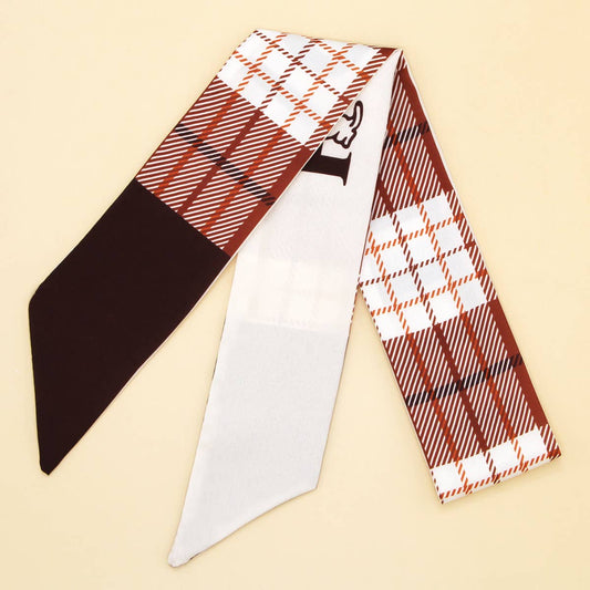 Long Versatile Silk Scarf - Bow Tie Headband