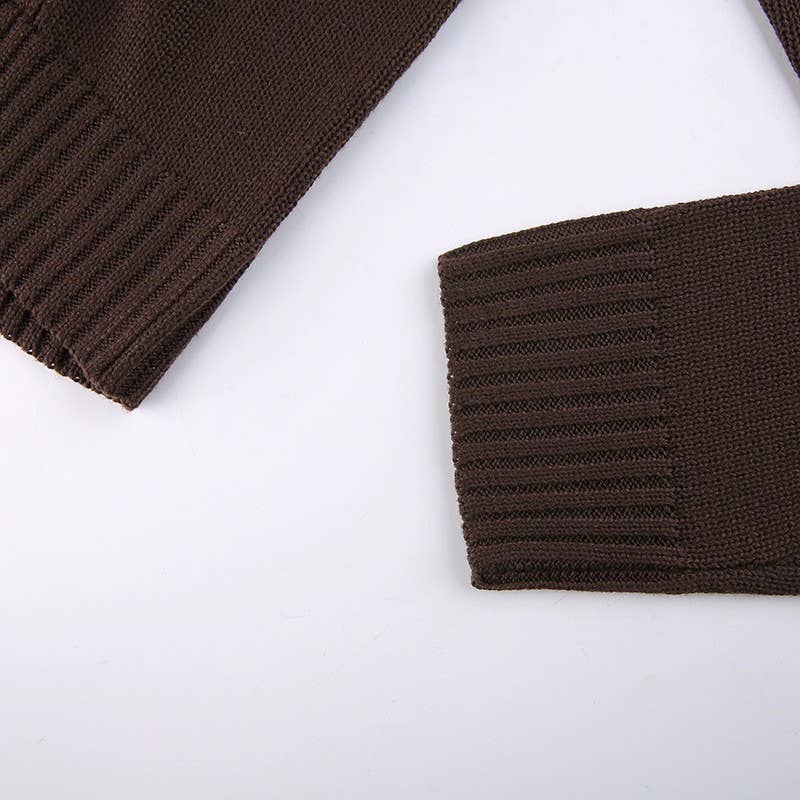 WARM HOODED ZIPPER SPORT ZIPPER CARDIGAN