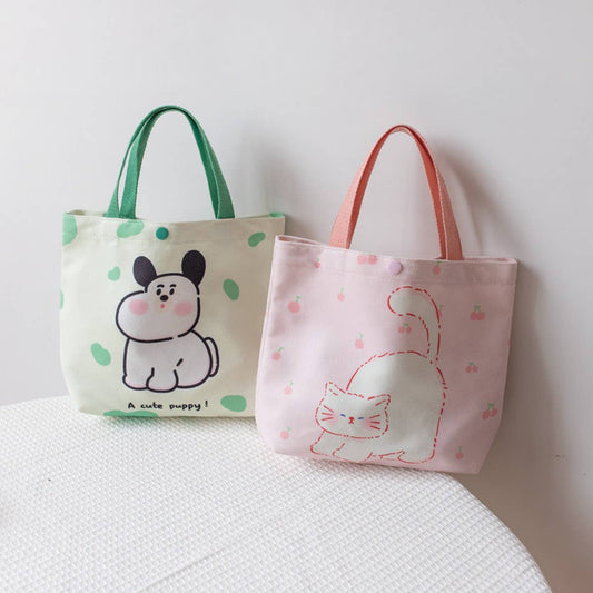 Cute Printed Lunch Tote Bag for Girls & Women_CWAB5663
