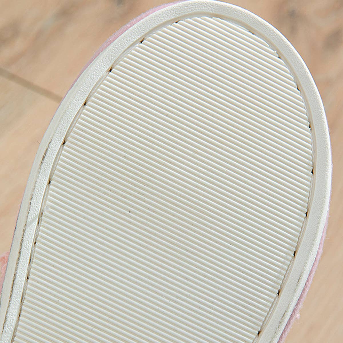 FURRY CROSS STRAP COTTON SLIPPERS