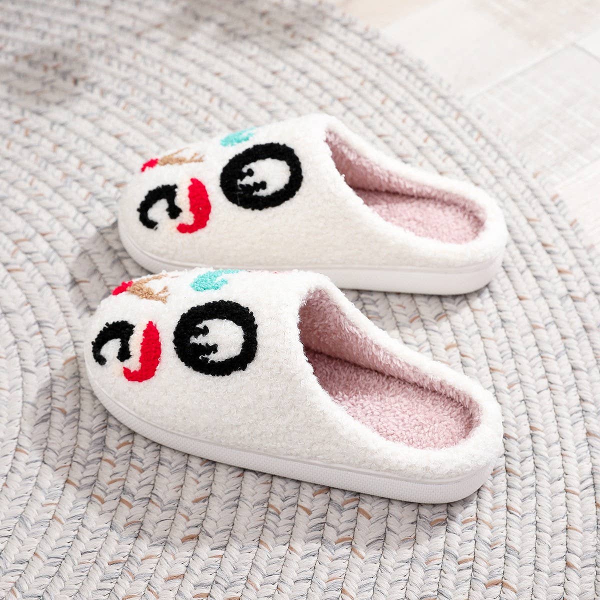 HOT STYLE LETTER PLUSH WARM COTTON SLIPPERS