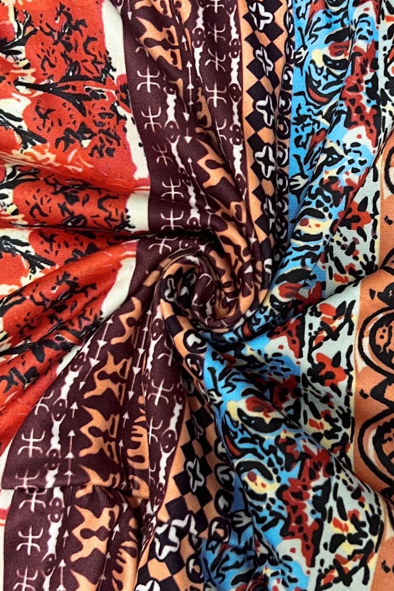 CWDMD5883_FLORAL V NECK SLEEVELESS SPAGHETTI STRAP DRESS