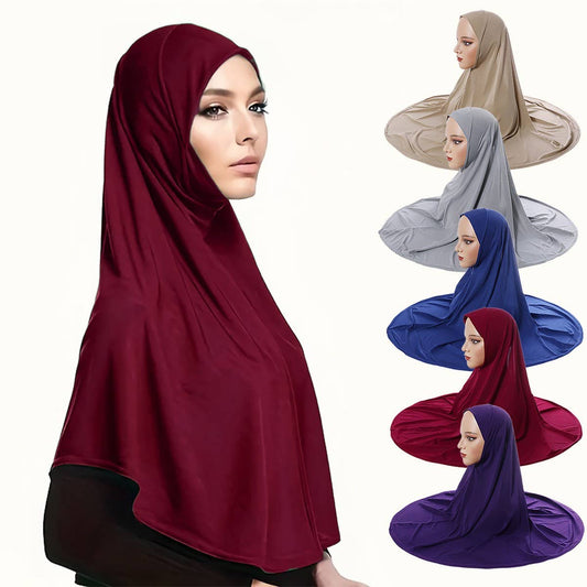 DOUBLE LAYER ROUND EDGE WOMEN'S HIJAB HEADSCARF