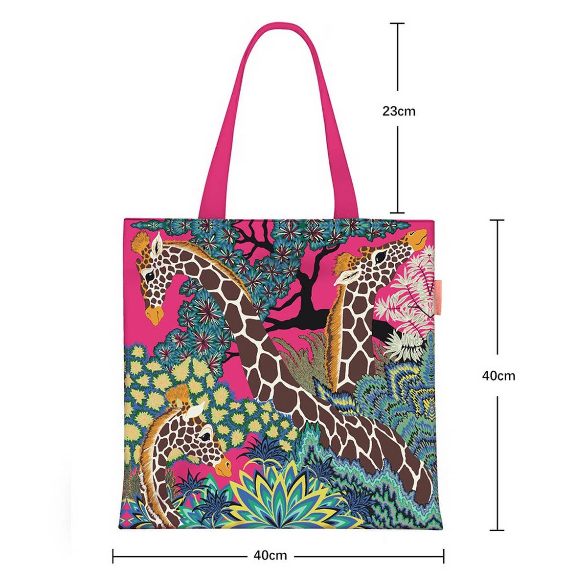 Cute Giraffe Print Canvas Shoulder Bag_CWAB5125