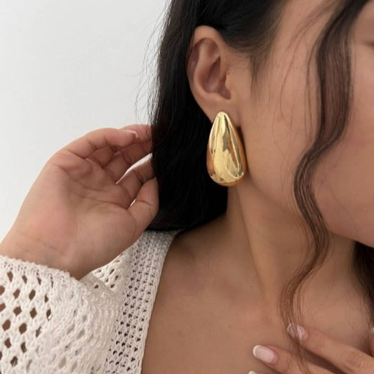 HIGH-GRADE STAINLESS STEEL WATER DROP EARRINGS