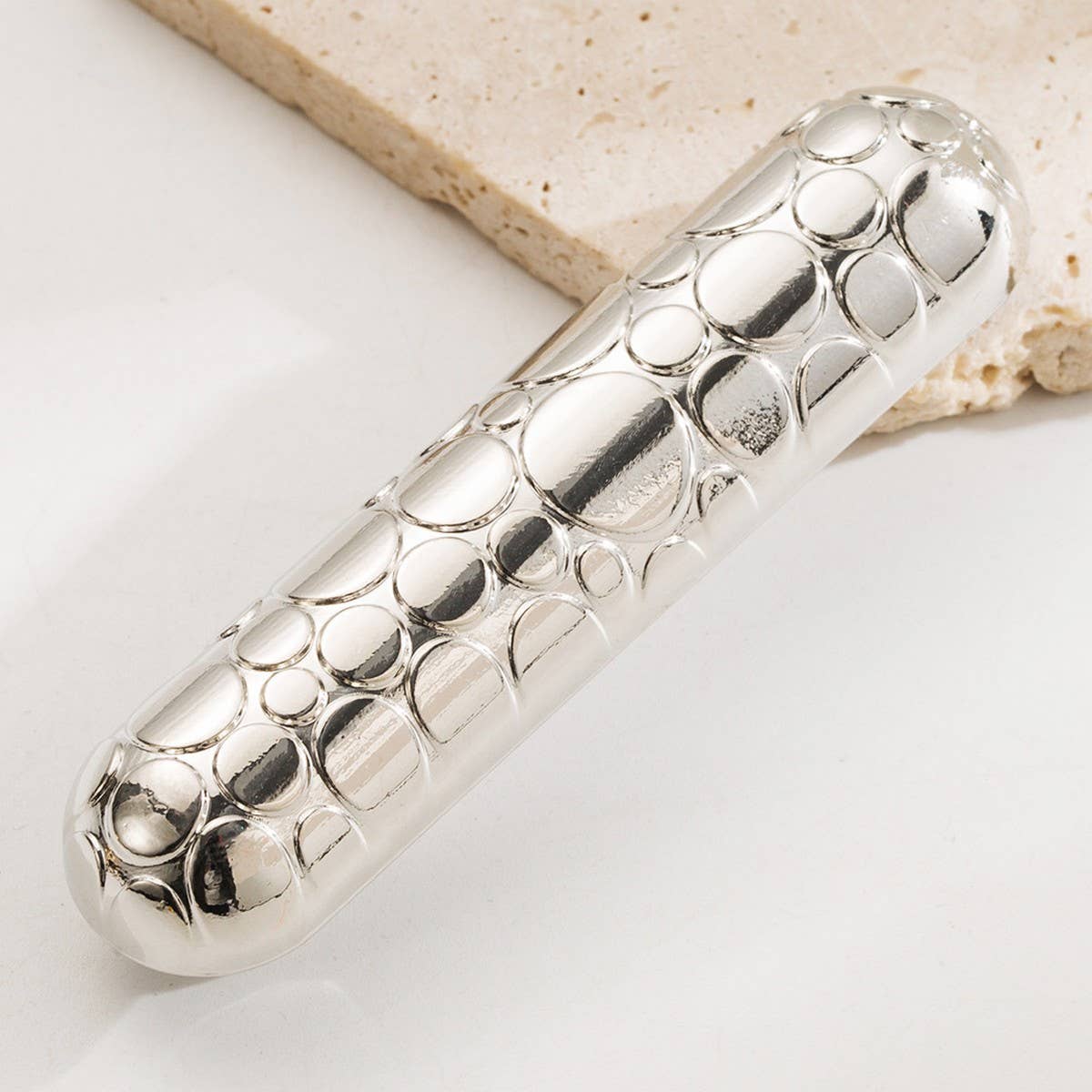 Sleek Beaded Metal Hair Clip for Braids & Buns_CWAHA6232