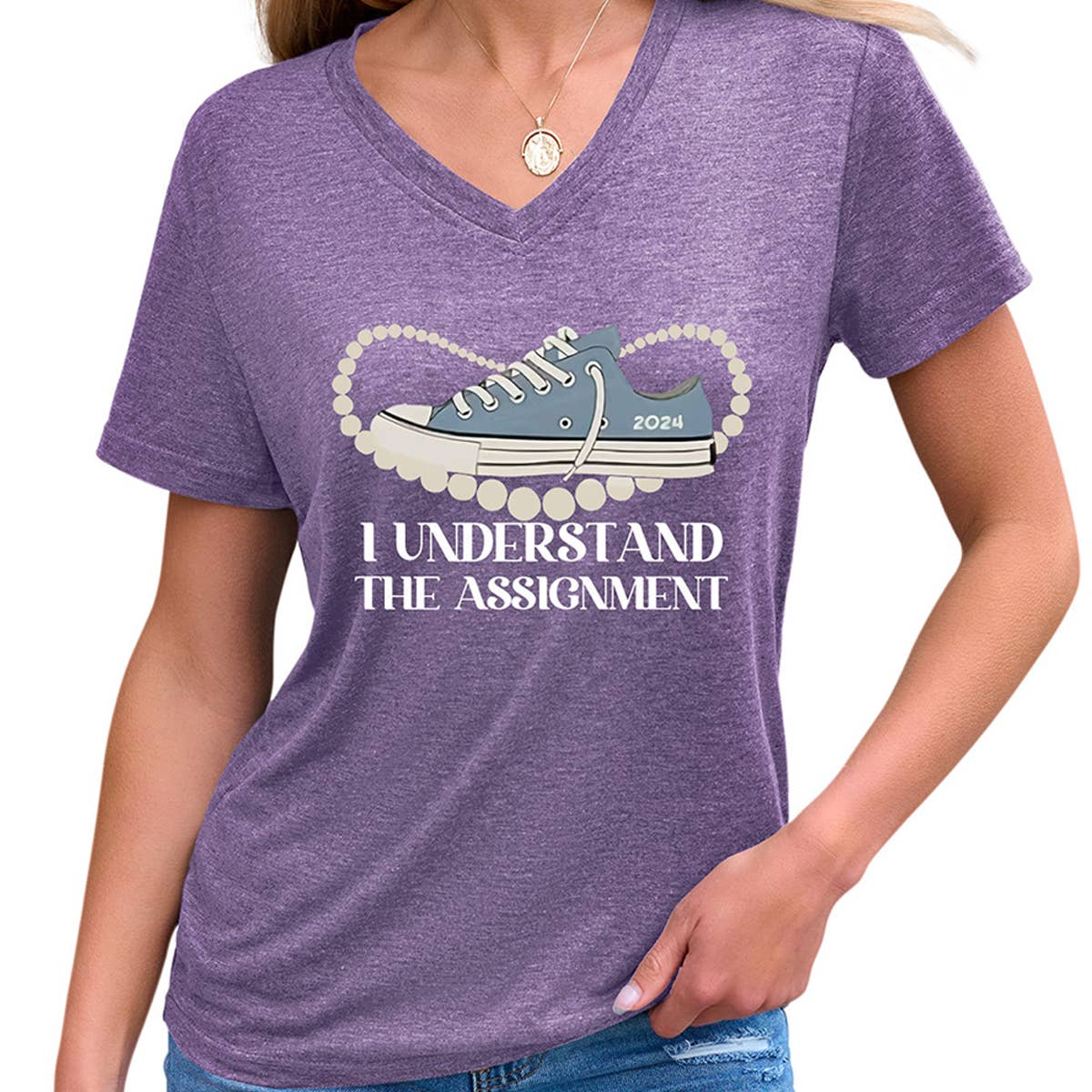 Women's Casual Tee ? Assignment Graphic Print