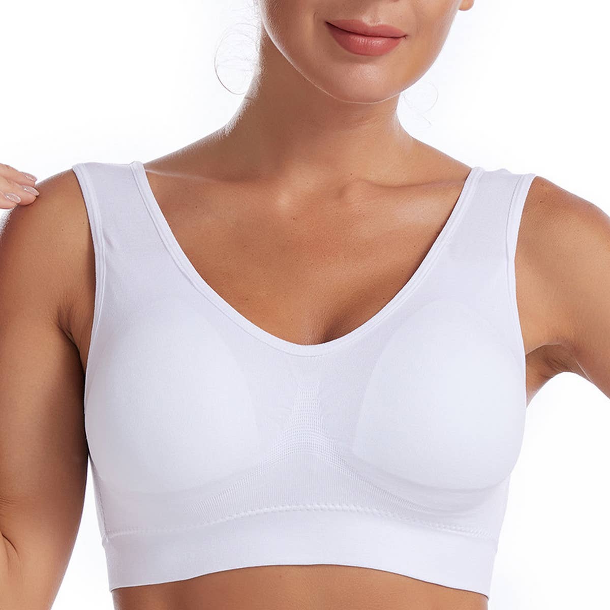 PLUS SIZE RUNNING SHOCKPROOF SPORTS WIRELESS BRA_CWMU0309