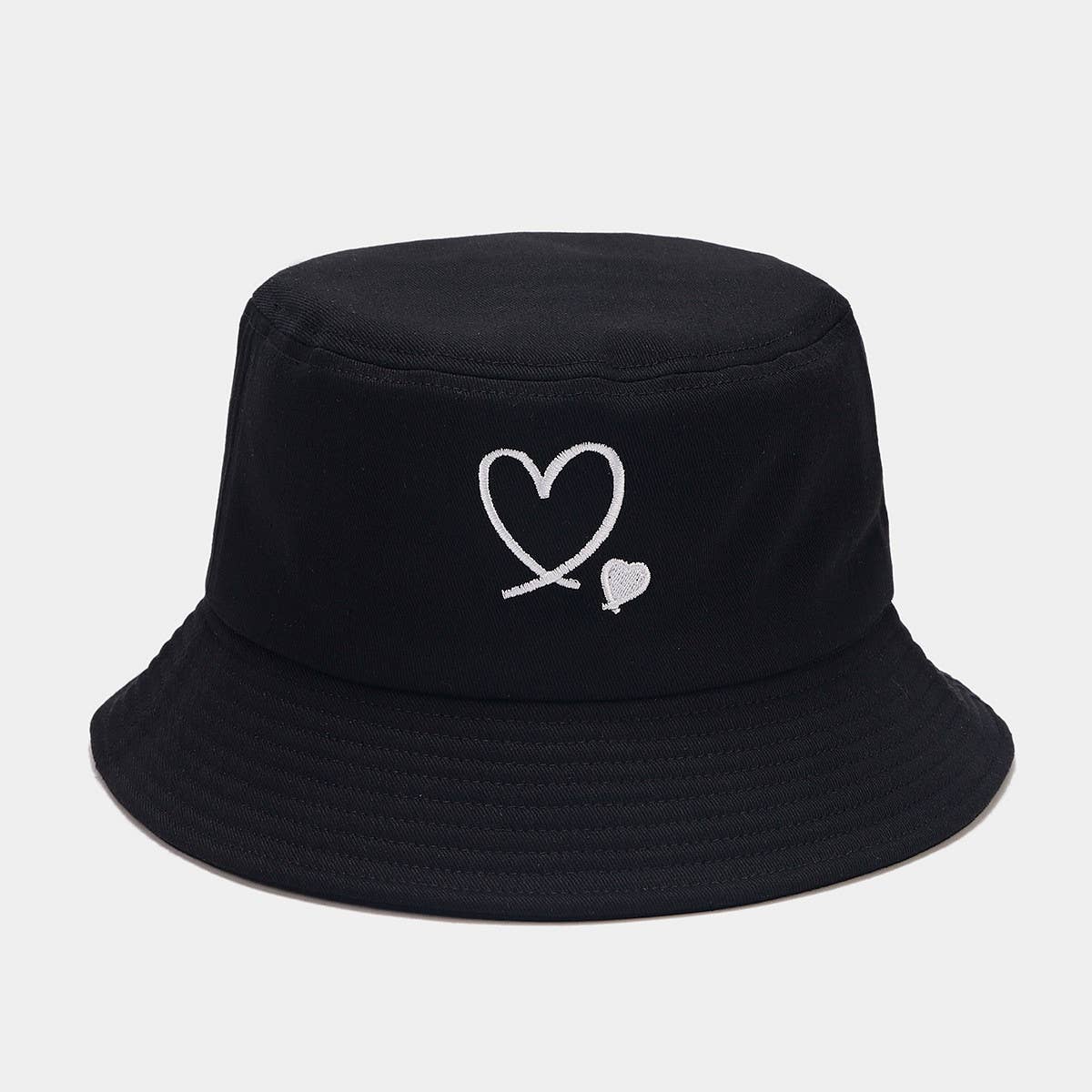 CWAH3173_FASHIONABLE HEART EMBROIDERED BUCKET HAT