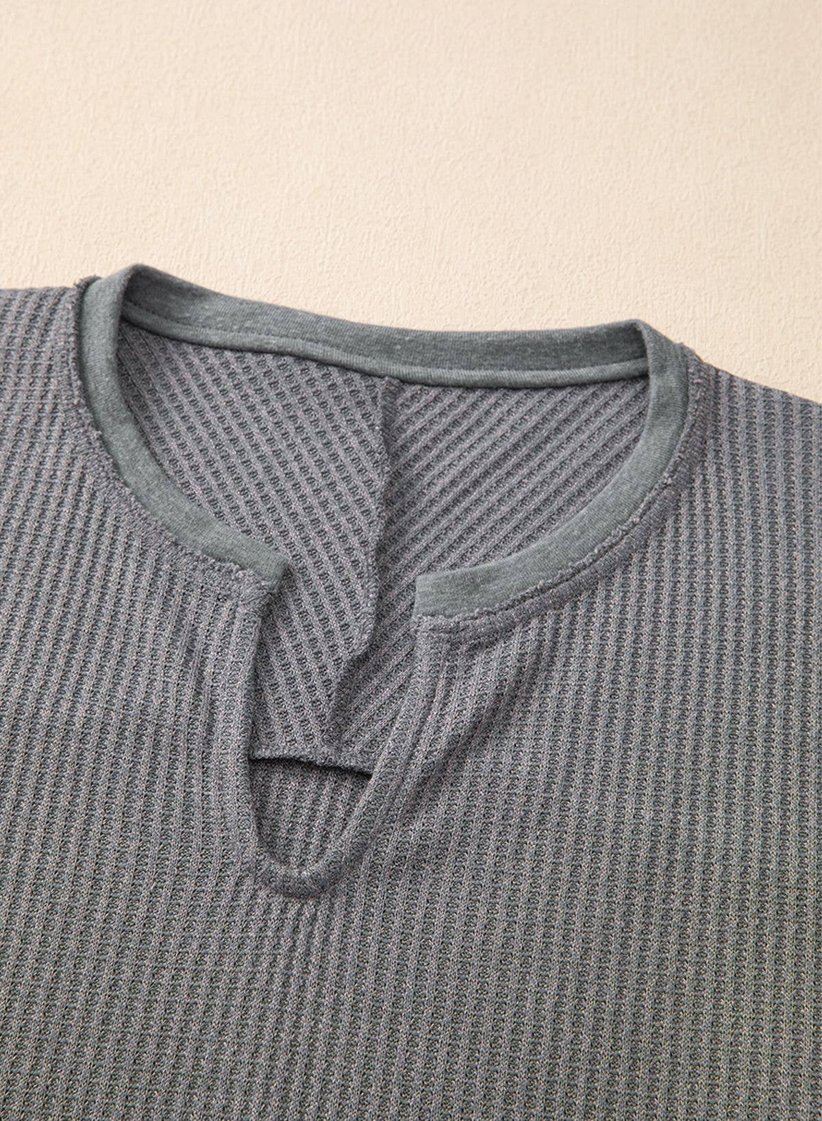 Solid color long sleeve stitched loose hoodie