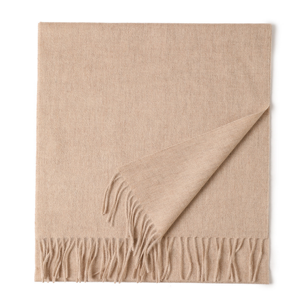 Unisex Wool Scarf ? Soft Solid Color with Tassels
