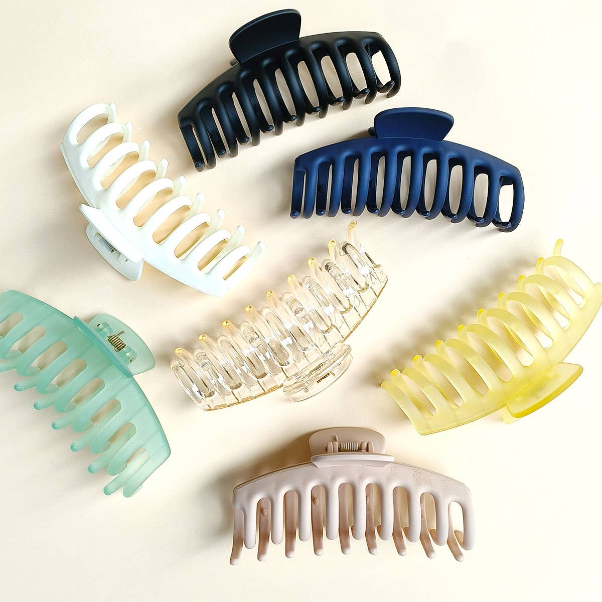 4.3" Matte PS Plastic Hair Claw Clip, Strong Hold_CWAHA0090