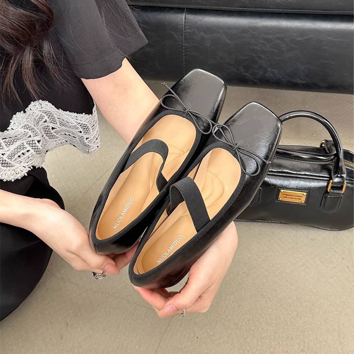 Sweet Bow Mary Jane Ballet Low Heel Shoes