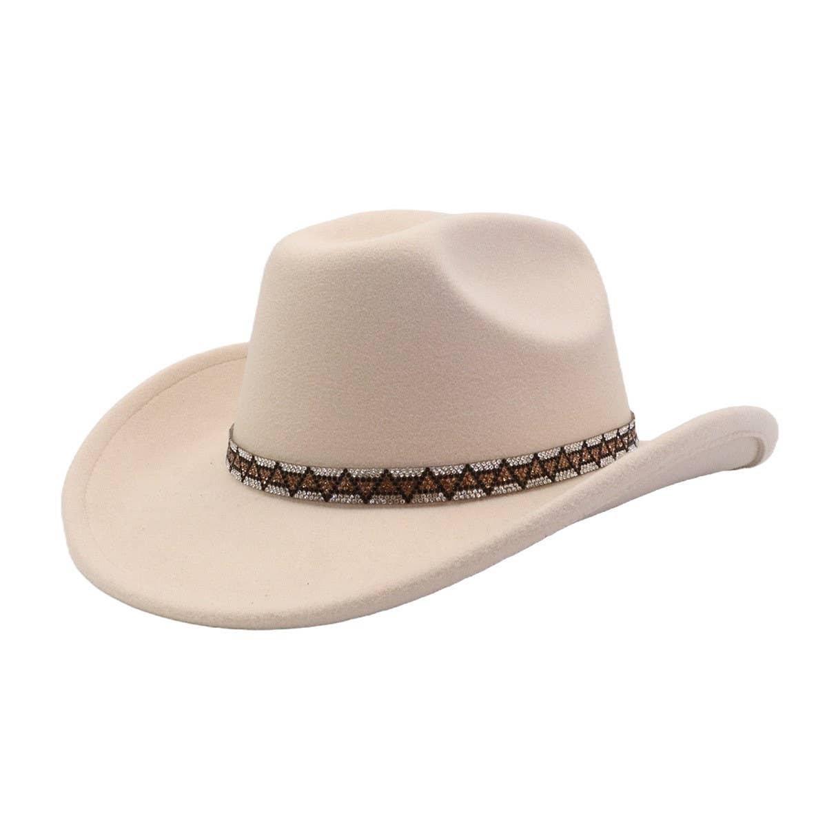 Couple Wool Fedora Jazz Hat Western Ethnic Style_CWAH04411