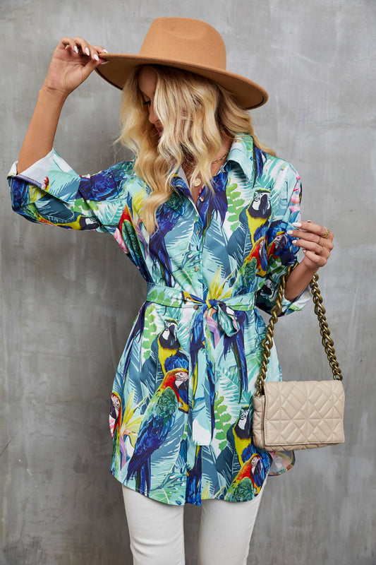 FASHION CASUAL PRINTED SHIRT LONG SLEEVE TOP