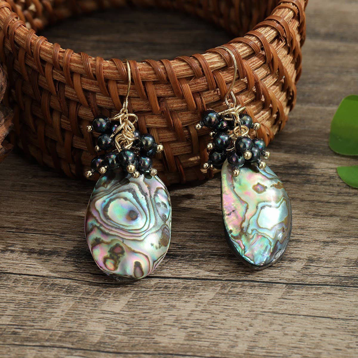 HIGH-END COLORFUL ABALONE SHELL EARRINGS