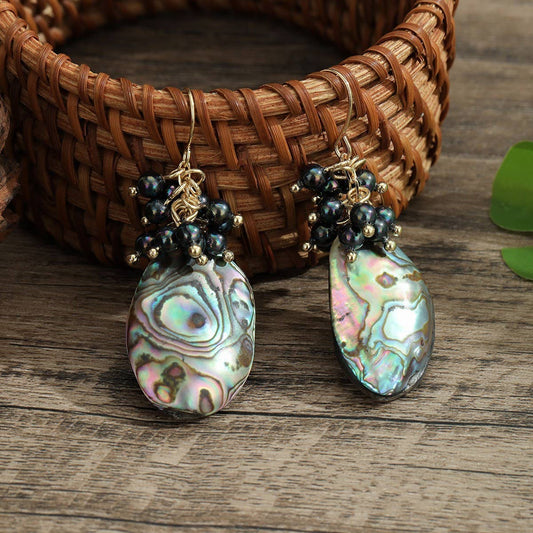 HIGH-END COLORFUL ABALONE SHELL EARRINGS