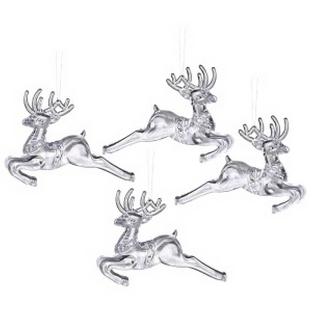 CWMM10173_CLEAR SNOWFLAKE AND REINDEER ORNAMENTS FOR TREE
