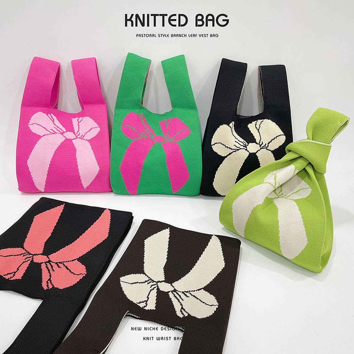 WOMEN SIMPLE BOW KNITTED HANDBAG_CWAB1544