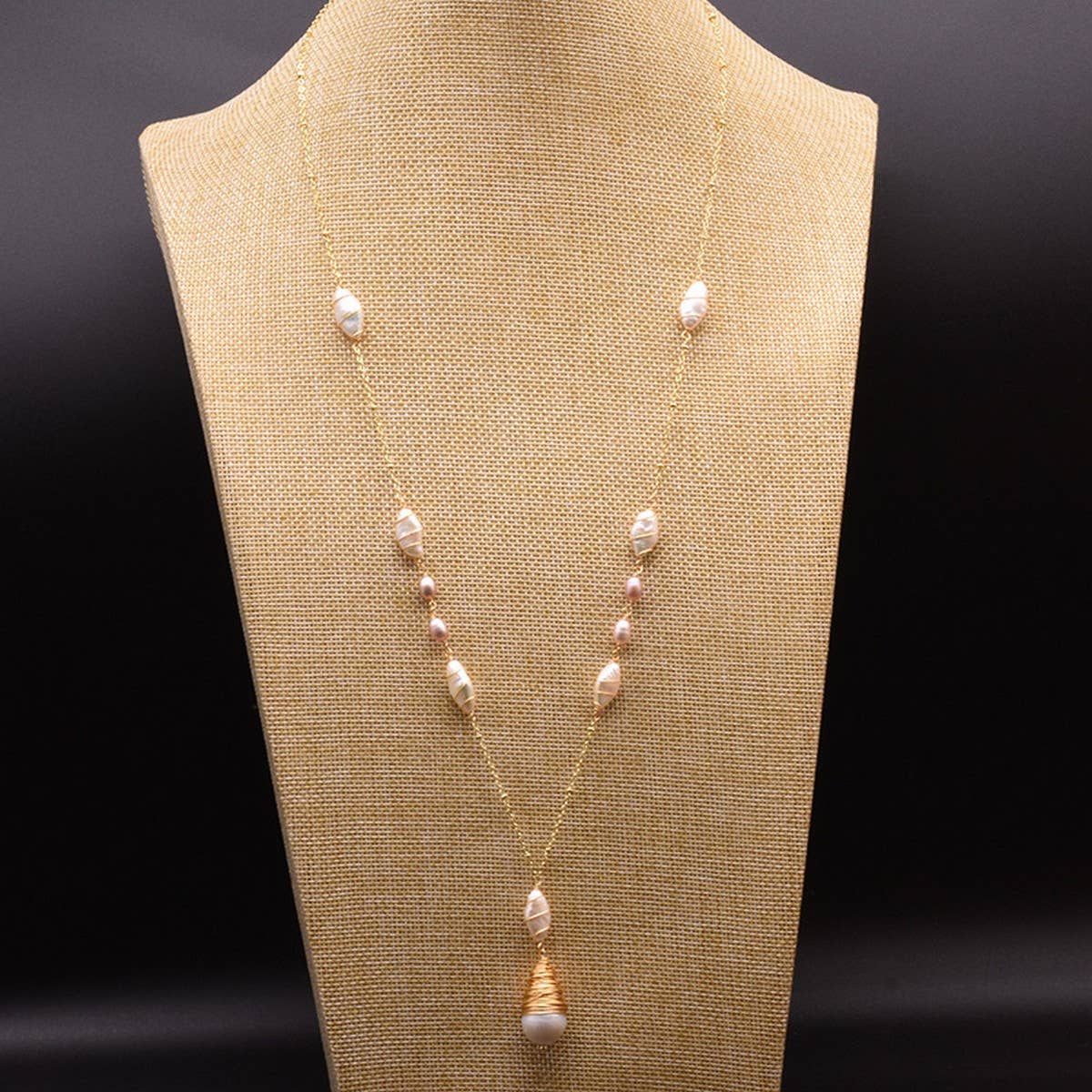 HIGH-END VINTAGE DIAMOND PEARL NECKLACE FOR WOMEN