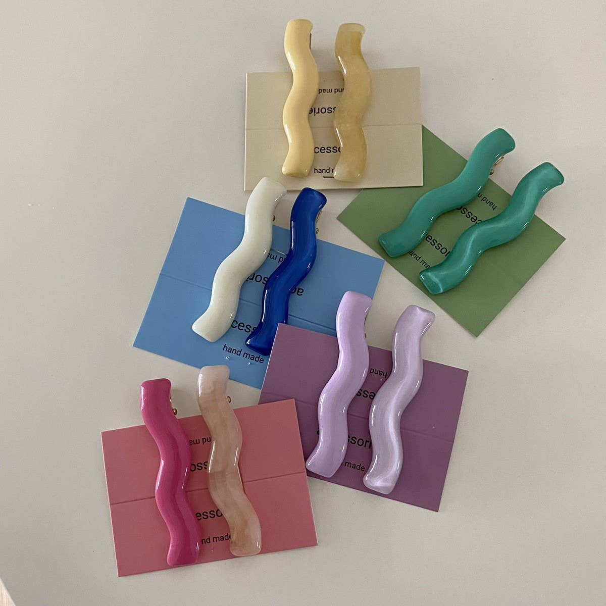 Candy Color Acrylic Wave Hair Clip - Side Bang Pin_CWAHA1289