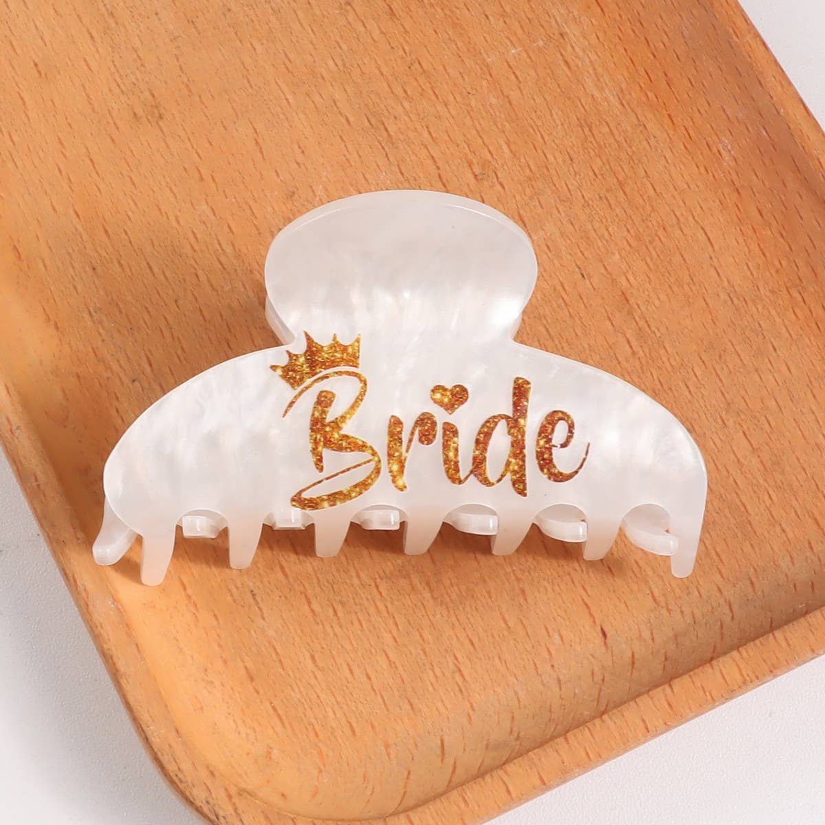 CWAHA1314_SIMPLE HAIR CLAW CLIP WITH LETTERING PRINT
