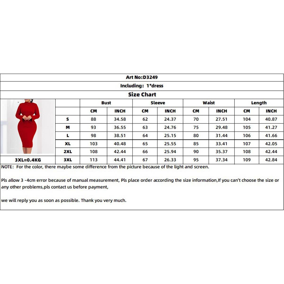 FASHION LONG SLEEVE OBLIQUE NECKSTRETCH KNIT DRESS_CWDMD3675