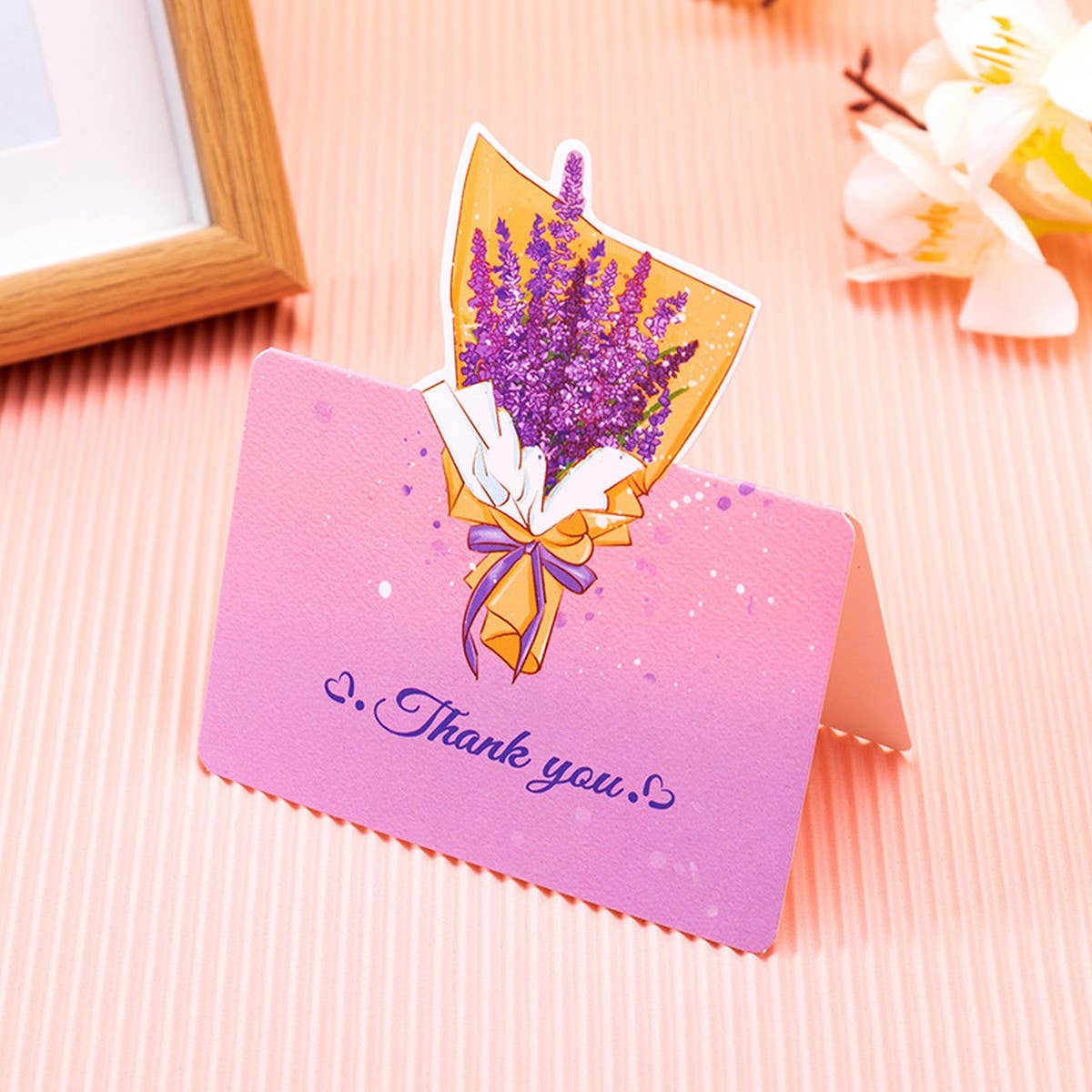 THREE-DIMENSIONAL BOUQUET FLOWER GREETING CARD