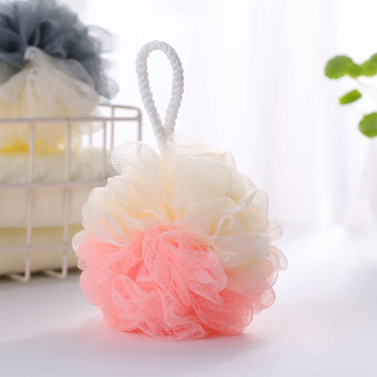 CWMM8433_CUTE GIRL SOFT BATH BALL FOR BACK SCRUBBING