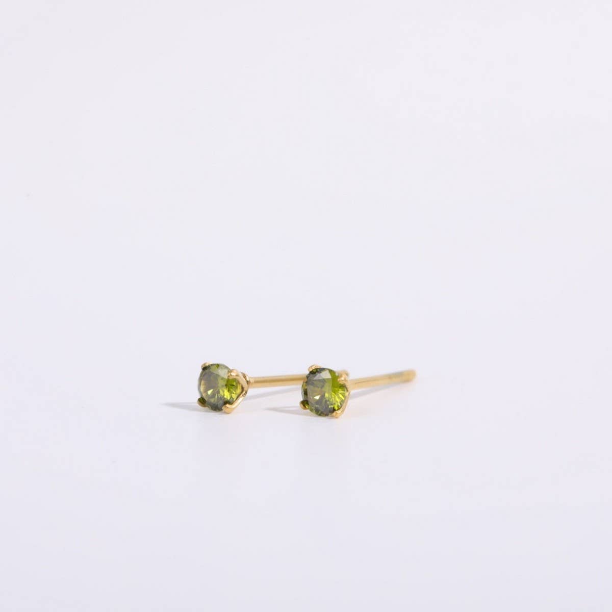 December Birthstone Stud Earrings 18K Zircon